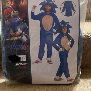 Halloween Costume youth toddler size small Sonic Hedgehog hooded new